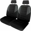 Best Sale 😀 Sperling Enterprises Carbon Mesh Seat Covers - Black And Grey Adjustable Headrests Size 30 Front Pair Airbag Compatible 🔥 -Car Seat Covers Store SCA 214728 hi res