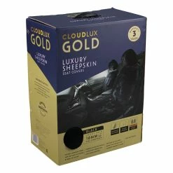 Best reviews of 🛒 Gold CLOUDLUX Sheepskin Seat Covers - Black Adjustable Headrests Size 30 Front Pair Airbag Compatible 😍 -Car Seat Covers Store SCA 215410 01 hi res