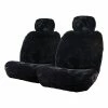 Best reviews of 🛒 Gold CLOUDLUX Sheepskin Seat Covers - Black Adjustable Headrests Size 30 Front Pair Airbag Compatible 😍 -Car Seat Covers Store SCA 215410 hi res