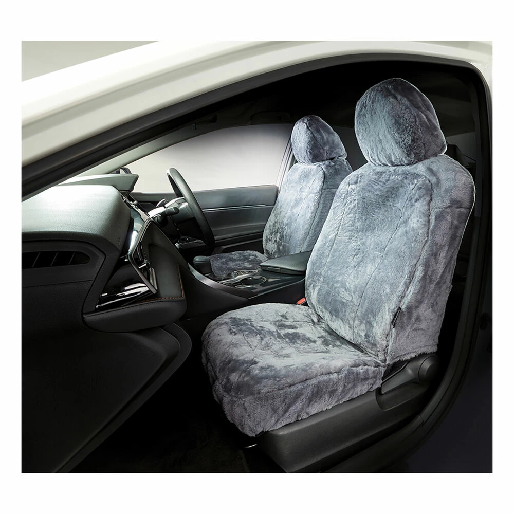 Best reviews of ✨ Silver CLOUDLUX Sheepskin Seat Covers - Grey Adjustable Headrests Size 30 Front Pair Airbag Compatible 🎁 4 Best reviews of ✨ Silver CLOUDLUX Sheepskin Seat Covers - Grey Adjustable Headrests Size 30 Front Pair Airbag Compatible 🎁 - Image 2