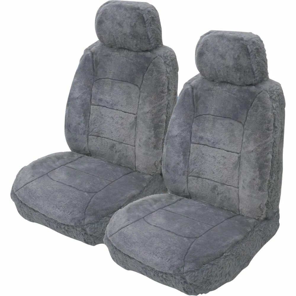 Best reviews of ✨ Silver CLOUDLUX Sheepskin Seat Covers - Grey Adjustable Headrests Size 30 Front Pair Airbag Compatible 🎁 3 Best reviews of ✨ Silver CLOUDLUX Sheepskin Seat Covers - Grey Adjustable Headrests Size 30 Front Pair Airbag Compatible 🎁