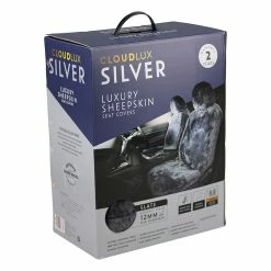 Best reviews of 👍 Silver CLOUDLUX Sheepskin Seat Covers - Slate Adjustable Headrests Size 30 Front Pair Airbag Compatible ✔️ -Car Seat Covers Store SCA 342477 01 hi res