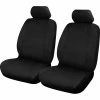 Best deal 🥰 SCA Neoprene Seat Covers - Black Adjustable Headrests Size 30 Front Pair Airbag Compatible 🎁 -Car Seat Covers Store SCA 375218 hi res