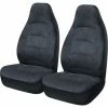 Best Sale 😍 CLOUDLUX Cloud Premium Suede Seat Covers - Charcoal Built-in Headrests Size 60 Front Pair Airbag Compatible 🥰 -Car Seat Covers Store SCA 392236 hi res
