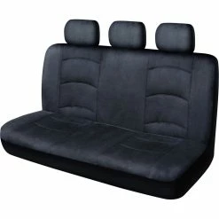 Buy 🔔 CLOUDLUX Cloud Premium Suede Seat Covers - Charcoal Adjustable Headrests Size 06H Rear Seat 🌟