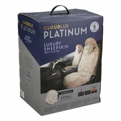 Discount 🌟 Platinum CLOUDLUX Sheepskin Seat Covers - Bamboo Adjustable Headrests Size 30 Front Pair Airbag Compatible 🥰 -Car Seat Covers Store SCA 519156 01 hi res