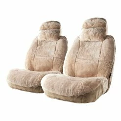 Car Seat Covers Store 29 Discount 🌟 Platinum CLOUDLUX Sheepskin Seat Covers - Bamboo Adjustable Headrests Size 30 Front Pair Airbag Compatible 🥰