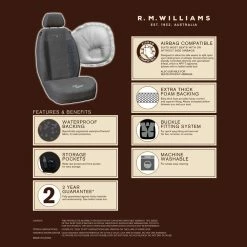Top 10 🔔 R.M.Williams Suede Velour Seat Covers - Grey Adjustable Headrests Size 30 Front Pair Airbag Compatible 🎉 8 Top 10 🔔 R.M.Williams Suede Velour Seat Covers - Grey Adjustable Headrests Size 30 Front Pair Airbag Compatible 🎉 -Car Seat Covers Store SCA 525665 01 hi res