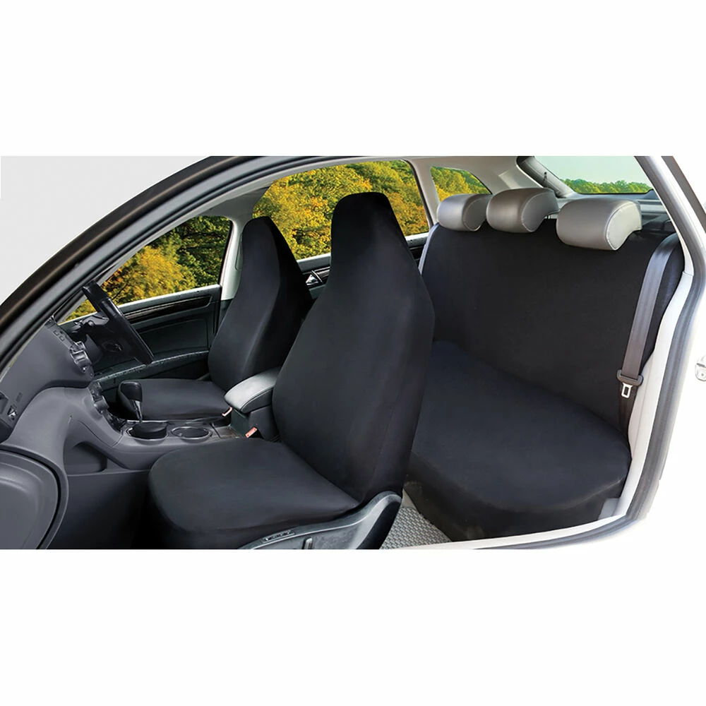 Deals 🤩 Best Buy Seat Cover Pack Black, Built-in Headrests, Front And Rear Pack, Airbag Compatible 😍 4 Deals 🤩 Best Buy Seat Cover Pack Black, Built-in Headrests, Front And Rear Pack, Airbag Compatible 😍 - Image 2