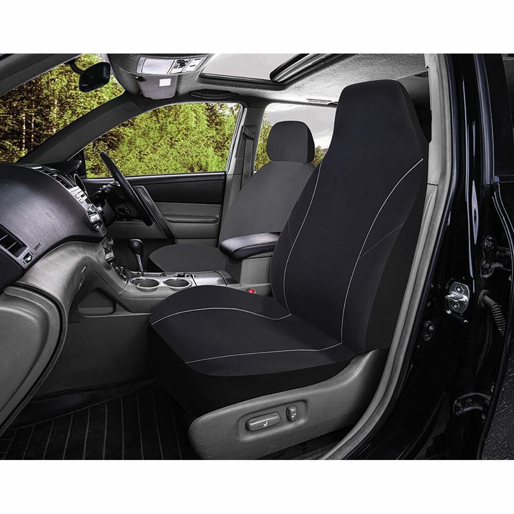 Flash Sale 🌟 Best Buy Single Seat Cover - Black Built-in Headrests Airbag Compatible 🎉 4 Flash Sale 🌟 Best Buy Single Seat Cover - Black Built-in Headrests Airbag Compatible 🎉 - Image 2