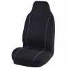 Flash Sale 🌟 Best Buy Single Seat Cover - Black Built-in Headrests Airbag Compatible 🎉