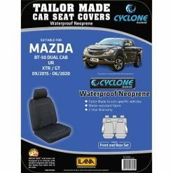 Promo 🎁 Ilana Cyclone Tailor Made Pack For Mazda BT-50 UR Dual Cab 09/15-06/20 👏 -Car Seat Covers Store SCA 551412 00 hi res
