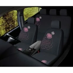 Coupon 😀 SCA Rose Seat Cover Pack - Pink Adjustable Headrests Size 30 And 06H Airbag Compatible ⭐ -Car Seat Covers Store SCA 565194 00 hi res