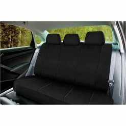 Outlet ⌛ SCA Neoprene Seat Cover - Black Adjustable Headrests Rear Seat ⌛ -Car Seat Covers Store SCA 567300 00 hi res