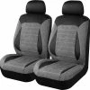 Coupon 🎁 SCA PU Leather Look & Linen Look Seat Covers - Black/Grey Adjustable Headrests Size 30 Airbag Compatible ✨