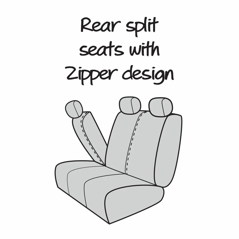 New ⭐ Who-Rae Urban Seat Covers - Grey Adjustable Zips Rear Size 06H 😉 4 New ⭐ Who-Rae Urban Seat Covers - Grey Adjustable Zips Rear Size 06H 😉 - Image 2