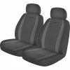New 🤩 Who-Rae WR Fusion Seat Covers - Grey/Charcoal Adjustable Headrests Size 30 Airbag Compatible ⌛