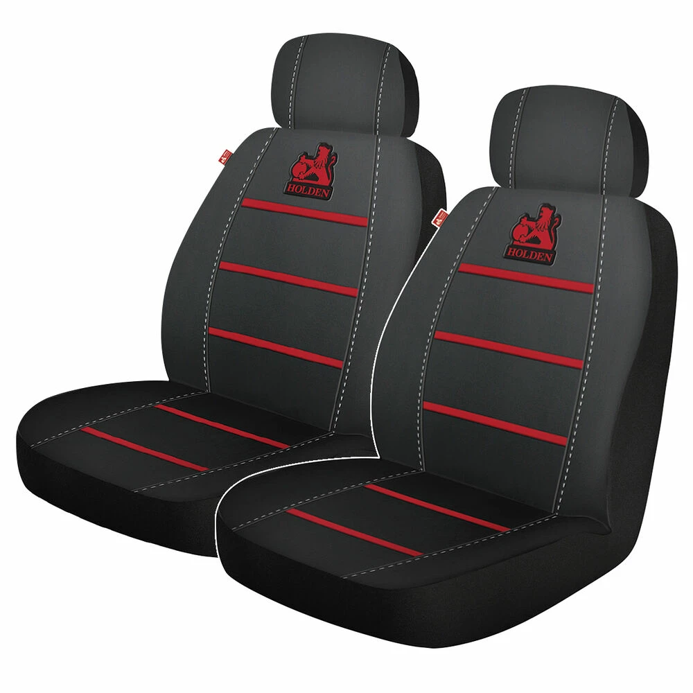 New ๐ Holden Heritage Cobra Seat Covers - Black/Red Adjustable Headrests Size 30 Airbag Compatible ๐ 3 New ๐ Holden Heritage Cobra Seat Covers - Black/Red Adjustable Headrests Size 30 Airbag Compatible ๐