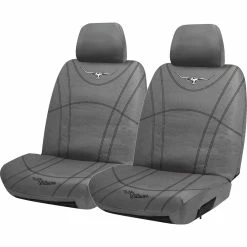 Cheap ❤️ R.M.Williams R.M. Williams Canvas Seat Cover - Charcoal Adjustable Headrests Size 30 🤩
