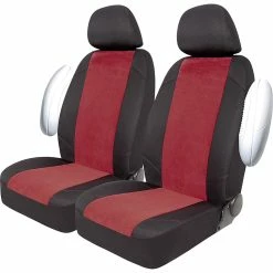 Flash Sale 🥰 SCA Cord Seat Covers -Red/Black Adjustable Headrests Size 30 Front Pair Air Bag Compatible 🤩 -Car Seat Covers Store SCA 581555 01 hi res