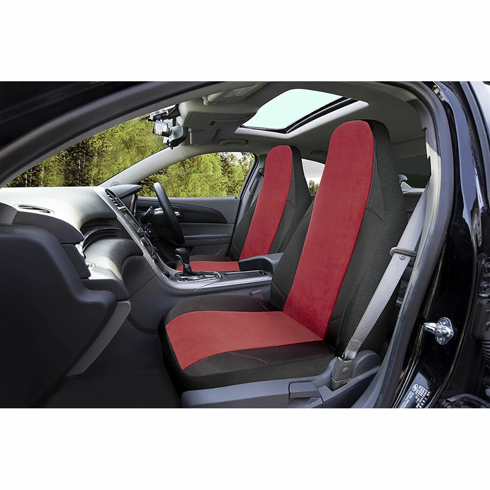 Discount ✔️ SCA Cord Seat Covers - Red/Black Built-in Headrests Size 60 Front Pair Airbag Compatible 👏 4 Discount ✔️ SCA Cord Seat Covers - Red/Black Built-in Headrests Size 60 Front Pair Airbag Compatible 👏 - Image 2