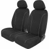 Deals 🎁 SCA Canvas Seat Covers - Black/Grey Adjustable Headrests Size 30 Front Pair Airbag Compatible ⌛ -Car Seat Covers Store SCA 581560 hi res