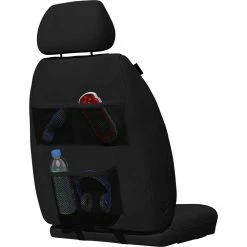 Outlet 🔥 Caterpillar Neoprene Seat Covers - Black Adjustable Headrests Size 30 Front Pair Airbag Compatible 🔥 -Car Seat Covers Store SCA 591901 00 hi res