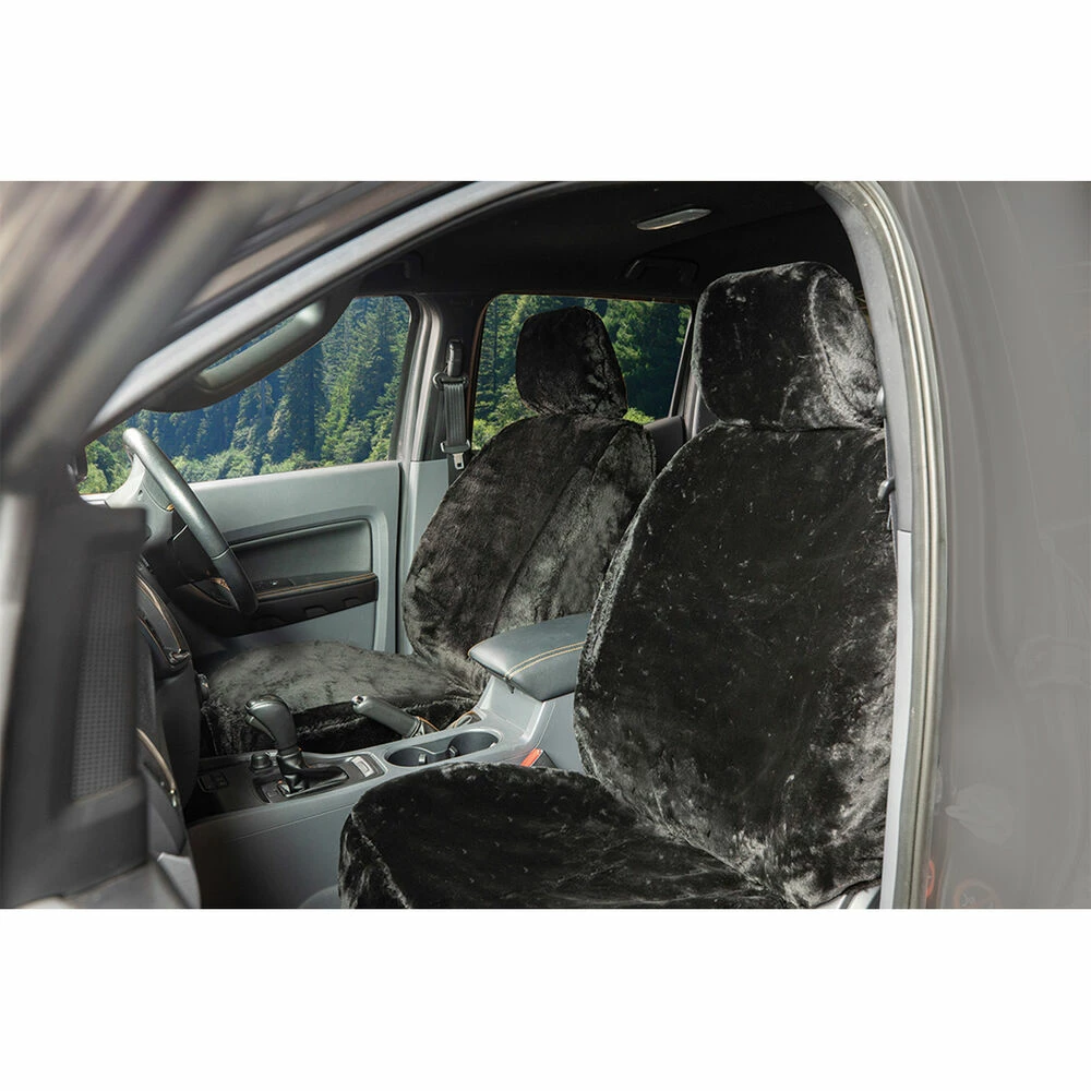 Outlet ๐ฅ SCA Luxury Fur Seat Cover - Black Adjustable Headrests Size 30 Front Pair Airbag Compatible โค๏ธ 4 Outlet ๐ฅ SCA Luxury Fur Seat Cover - Black Adjustable Headrests Size 30 Front Pair Airbag Compatible โค๏ธ - Image 2