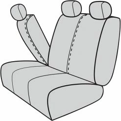 Best Sale 🛒 SCA Premium Jacquard & Velour Seat Covers - Charcoal Adjustable Zips Rear Seat Size 06H ✨ -Car Seat Covers Store SCA 598021 01 hi res