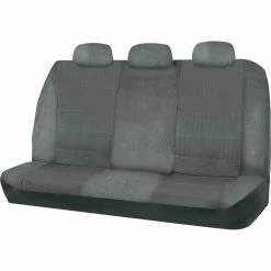 Best Sale 🛒 SCA Premium Jacquard & Velour Seat Covers - Charcoal Adjustable Zips Rear Seat Size 06H ✨