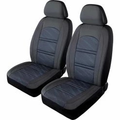 Coupon 👏 SCA Memory Foam & Jacquard Seat Covers - Black/Blue Adjustable Headrests Airbag Compatible 🔥
