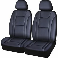 Top 10 😀 SCA Leather Look Seat Covers, Black/Carbon, Adjustable Headrests, Size 30, Airbag Compatible ✔️