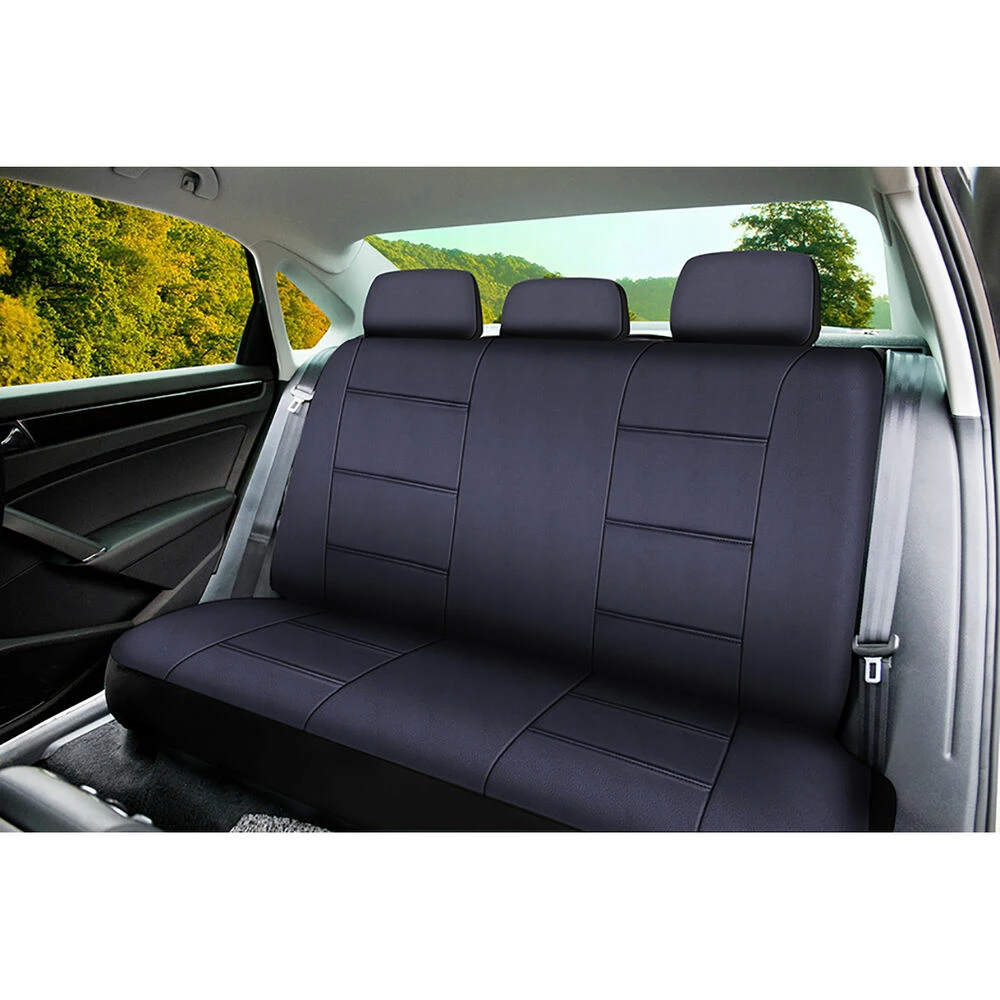 Wholesale 🌟 SCA Leather Look Seat Covers Black, Built-In Headrests, Size 06H 🎉 4 Wholesale 🌟 SCA Leather Look Seat Covers Black, Built-In Headrests, Size 06H 🎉 - Image 2