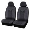 Buy ✨ SCA Sports Leather Look And Mesh Seat Covers Black And Grey, Adjustable Headrests, Size 30, Front Pair, Airbag Compatible 🔔 -Car Seat Covers Store SCA 600231 hi res