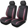 New 😍 SCA Animal Panel Seat Covers - Black/Pink, Adjustable Headrests, Airbag Compatible 🧨