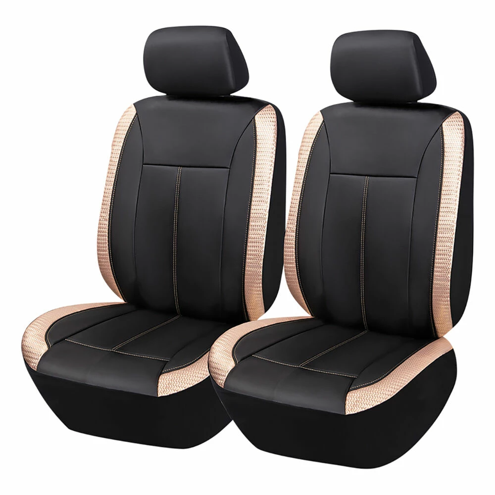 Best Sale 🛒 SCA Leather Look Seat Cover - Black/Gold, Adjustable Headrests, Airbag Compatible 🌟 3 Best Sale 🛒 SCA Leather Look Seat Cover - Black/Gold, Adjustable Headrests, Airbag Compatible 🌟