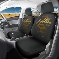 Outlet ⌛ Holden Garage Neoprene Seat Covers Black/Gold Adjustable Headrests Size 30 Airbag Compatible 💯 -Car Seat Covers Store SCA 614829 00 hi res
