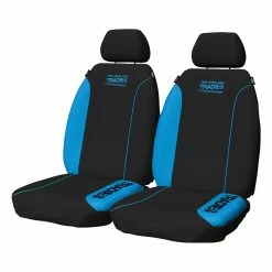Top 10 🔥 Tradies Seat Covers Tradies Neoprene Seat Covers Black/Blue Front Pair Adjustable Headrests Airbag Compatible ✔️