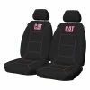 Wholesale ⭐ Caterpillar Neoprene Seat Covers Adjustable Headrest Side Airbag Compatible Pink/Black 💯 -Car Seat Covers Store SCA 617952 hi res