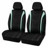 New 🌟 SCA Leather Look Seat Covers Aqua/Black, Adjustable Headrests, Size 30, Front Pair, Airbag Compatible 🤩 -Car Seat Covers Store SCA 626523 hi res