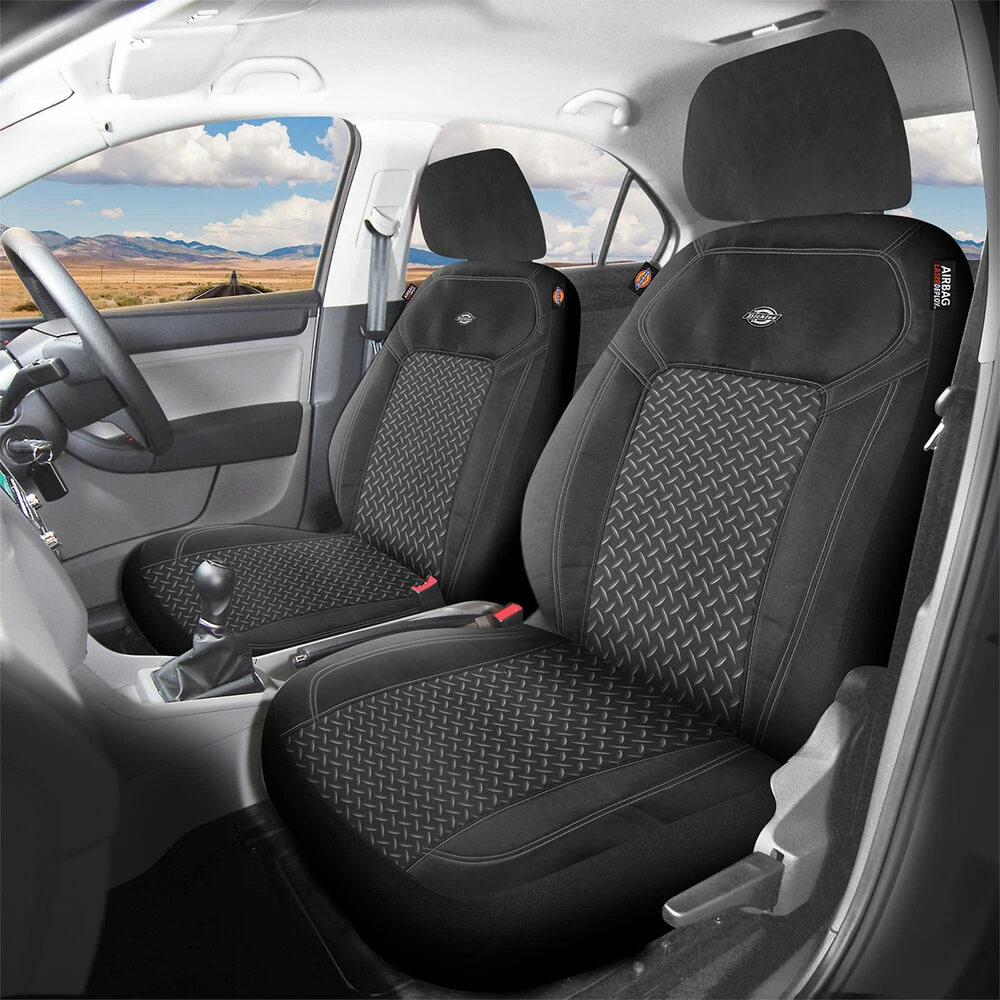 Budget ๐ Dickies Repreve Reeves Poly/Mesh Seat Covers Black/Sand Adjustable Headrests ๐งจ 4 Budget ๐ Dickies Repreve Reeves Poly/Mesh Seat Covers Black/Sand Adjustable Headrests ๐งจ - Image 2