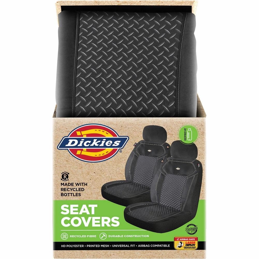 Budget ๐ Dickies Repreve Reeves Poly/Mesh Seat Covers Black/Sand Adjustable Headrests ๐งจ 6 Budget ๐ Dickies Repreve Reeves Poly/Mesh Seat Covers Black/Sand Adjustable Headrests ๐งจ - Image 4