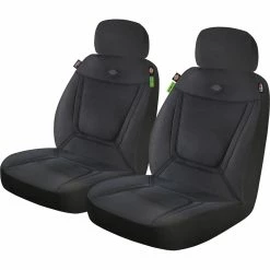 New 🎉 Dickies Repreve Ramone Brushed Poly Seat Covers Black Adjustable Headrests ⭐