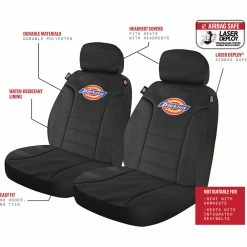 Outlet 🛒 Dickies Polyester OG Logo Seat Covers Black Adjustable Headrests Airbag Compatible 🔥 -Car Seat Covers Store SCA 635167 01 hi res