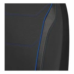 Cheap 😍 SCA Sports Leather Look & Carbon Seat Covers Black/Blue Adjustable Headrests Airbag Compatible ⌛ -Car Seat Covers Store SCA 637208 01 hi res