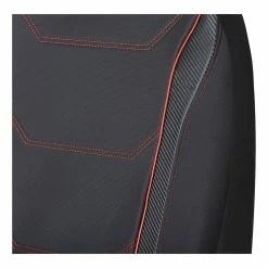Budget 🌟 SCA Sports Leather Look & Carbon Seat Covers Black/Red Adjustable Headrests Airbag Compatible ⌛ -Car Seat Covers Store SCA 637210 01 hi res