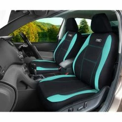 New 😍 Ridge Ryder Neoprene Seat Covers Black/Mint Adjustable Headrests Airbag Compatible 30SAB 🎁 -Car Seat Covers Store SCA 638645 00 hi res