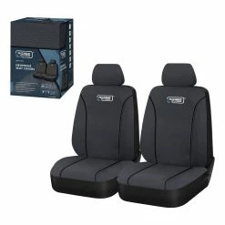 Best Sale 😉 Ridge Ryder Canvas Seat Covers Charcoal/Black Piping Adjustable Headrests Airbag Compatible 30SAB 🔔 -Car Seat Covers Store SCA 638649 03 hi res