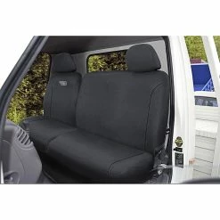 Flash Sale 💯 Ridge Ryder Canvas Ute Seat Covers Charcoal/Black Piping Adjustable Headrests Front (without Cut Out) 301SAB 😍 -Car Seat Covers Store SCA 638654 00 hi res