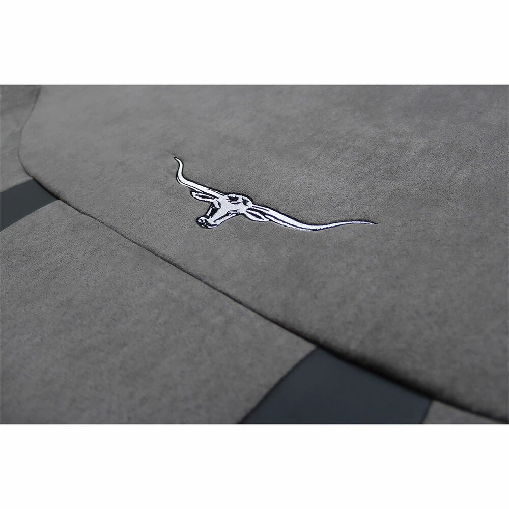 Budget 👏 R.M.Williams Suede Velour Seat Covers Grey Adjustable Headrests Size 30 Front Pair Airbag Compatible 😀 4 Budget 👏 R.M.Williams Suede Velour Seat Covers Grey Adjustable Headrests Size 30 Front Pair Airbag Compatible 😀 - Image 2
